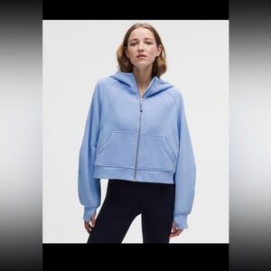 Lululemon Scuba Oversized Half-Zip Hoodie Light Blue